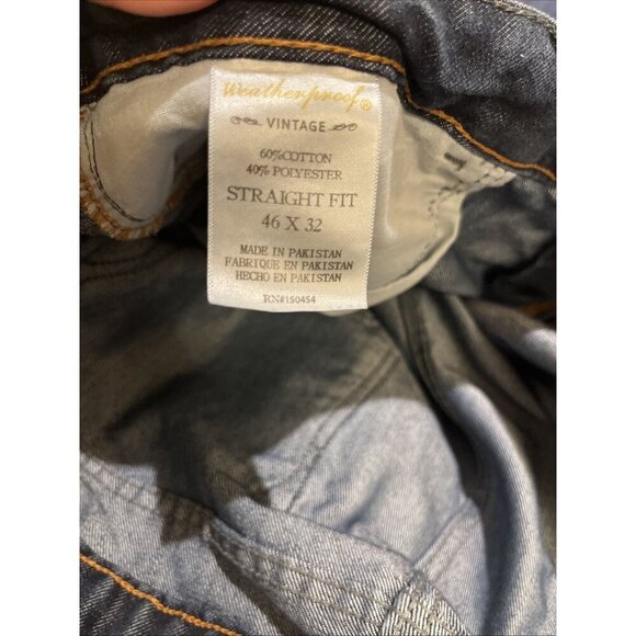 Original Weatherproof Vintage Jeans Men’s Size 46x32 Blue The Straight Fit Denim - Picture 4 of 12